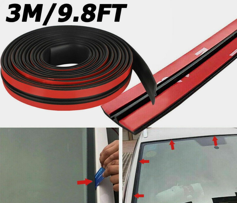 3m Car Rear Windshield Window Trim Edge Moulding Rubber Weatherstrip Seal Strip