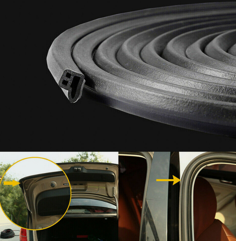 10M L-Shape Auto Car Door Trunk Seal Strip Rubber Weather Strip Edge Accessories