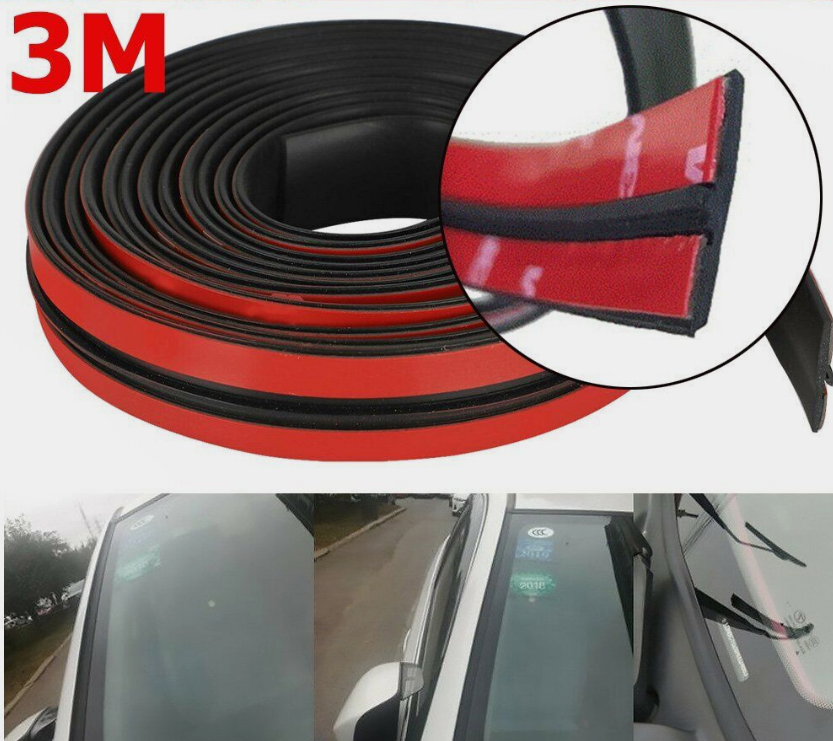 3M T-Shape Rubber Car Door Seal Strip Hood Trunk Edge Weatherstrip Moulding Trim