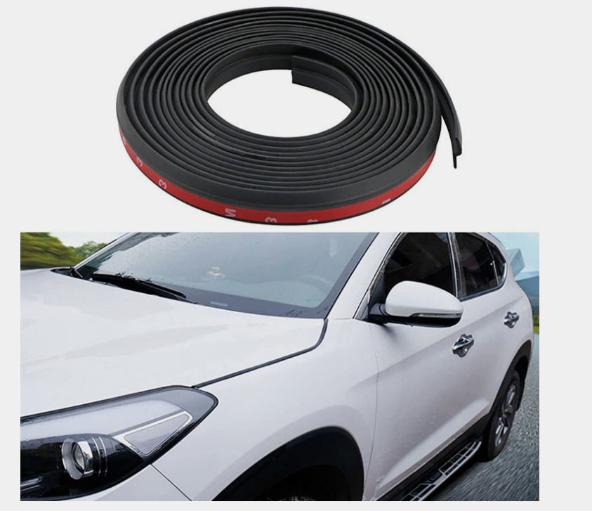 Car Hood Sealing Strip Automotive Weather Stripping Rubber Seal Strip Soundproofing Weatherstrip for Engine Covers Seals Trim Sealant 13.1Ft Long