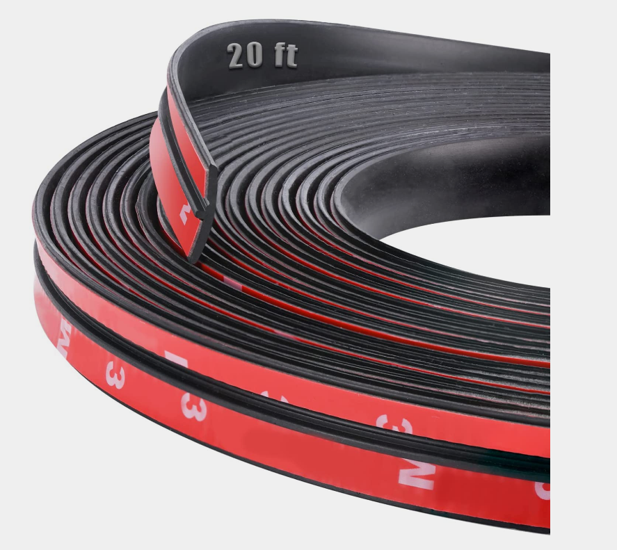 20 Feet Automotive Weather Seal丨 High Temp Rubber Leakproof Seal Strip T Shape Windshield Sealing Strip Easy to Install Universal for Door Window Automotive Edge Weatherproof Seal