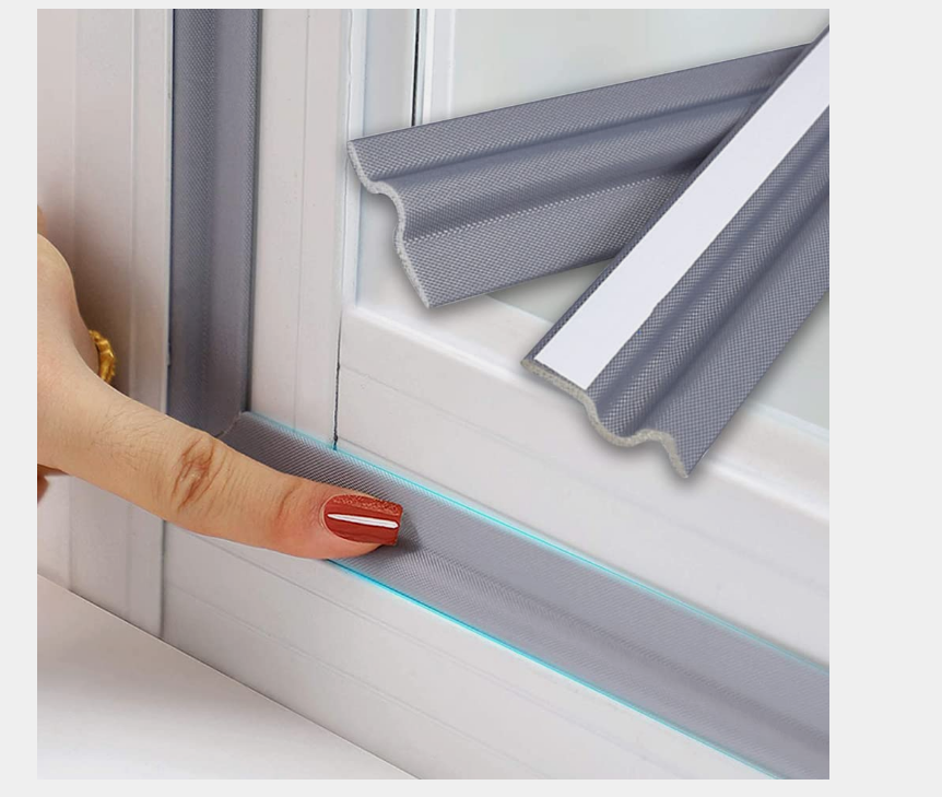 118 Inch/3M Window Weather Stripping Door Seal Strip,Door Soundproofing for Bottom and Side of Door,Self Adhesive PU Foam Weather Strip for Window and Door Insulation,Door Sweep for Interior Doors