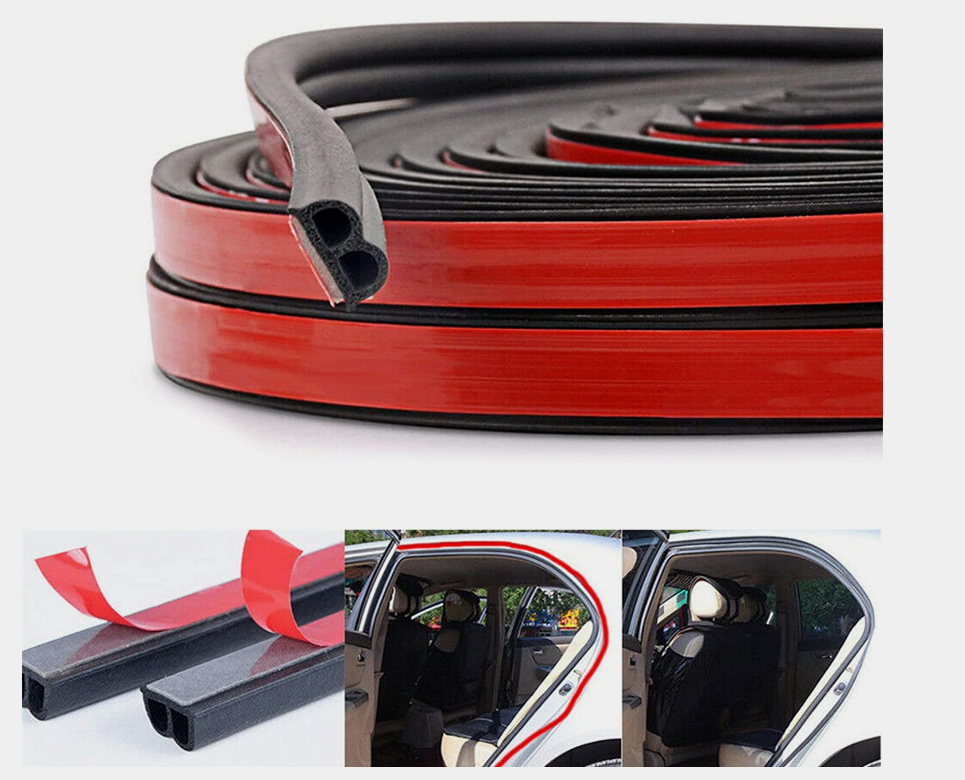 Universal Auto Seal Weather Stripping Rubber Sealing Strip Trim Cover for Car Front/Rear Windshield, Doors/Windows, Self-Adhesive Backing Seals Large Gap Seal Strip(65.6Ft)