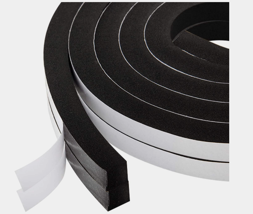 Window Insulation Weather Stripping-2 Rolls 1/2 Inch Wide X 1/2 Inch Thick  Closed Cell Foam Tape Adhesive Rubber Seal Strip  Total 13 Feet Long  2 X 6.5 Ft Each 